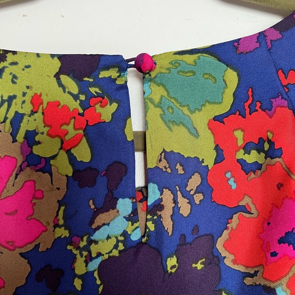 J. Crew Jules Ashbury Floral Silk Mini Shift Dress - Size 4 - Picture 4 of 7